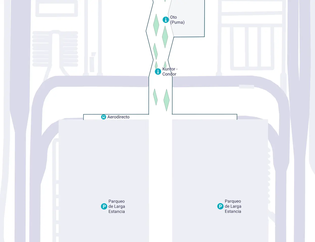 ubicación del paradero de aerodirecto